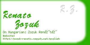 renato zozuk business card